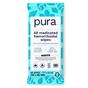 Pura Flushable Hemorrhoid Wipes XL, 48의 조사, 냉각 바느질 Hazel, 알로에 & 코코넛 기름, 빠른 기복, 향수 자유로운, 100% 플라스틱 자유로운
