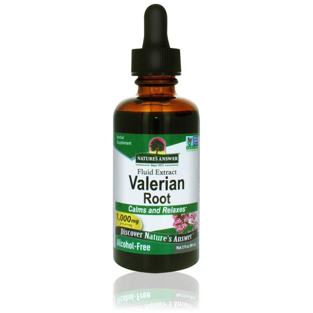 Nature's Answer Valerian Root 2 Ounce Extract - 알코올 무료, 글루텐 무료, Kosher, Non-GMO, 미국에서 만든 - Calming & Relaxation Support - 수면을위한 Valerian Root, Rest Aid