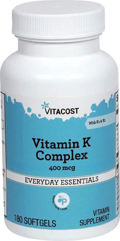 K1 & K2-400 mcg - 180 Softgels를 가진 Vitacost 비타민 K Complex