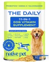 네이티브 애완 동물 개 비타민 및 보충제 - 개 식품 토퍼를위한 11-in-1 Multivitamin 분말 - 콜라겐, 글루코사민, 프로바이오틱스, 오메가 및 더 많은 지원 건강한 구트, 이동성 및 전반적인 건강 -30 Scoops