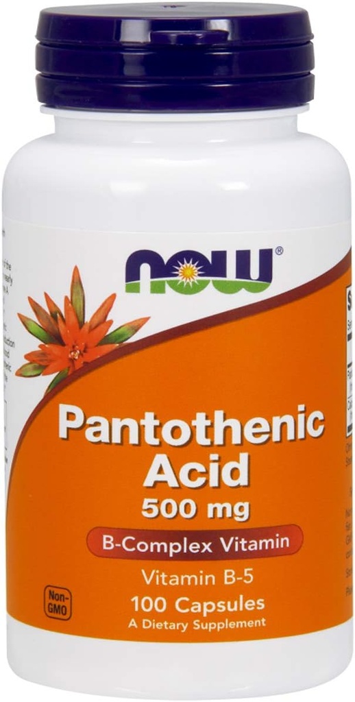NOW 식품 Pantothenic 산 500mg, 100 캡슐 (포장 2)