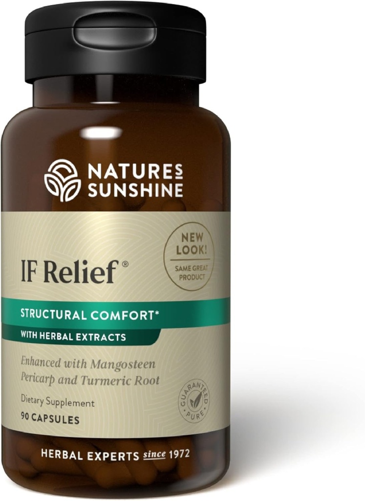 Nature's Sunshine IF Relief, 90 캡슐 | 5월의 강력한 허브 조합은 운동 후 근육통을 치유하기위한 신체의 자연 과정을 지원합니다.