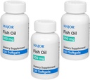 MAJOR 물고기 기름 500mg Softgels - Omega-3 물고기 기름 보충교재 - 규정식 보충교재 - 130 조사 (3 팩)