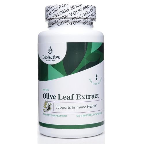 BIOACTIVE NUTRIENTS 올리브 리프 추출물 보충 - 700mg - 180 식물성 캡슐 - 20 % Oleuropein 농축 - 전반적인 건강을 지원