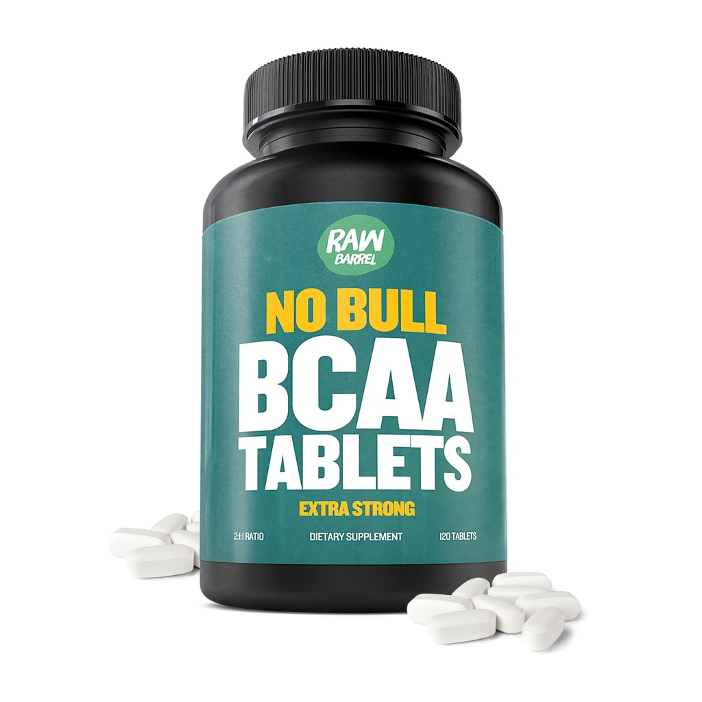 BCAA 정제 1000 mg - 근육 회복 & 에너지를 위한 분지된 사슬 아미노산 보충교재 - 남자 & 여자를 위한 전 또는 포스트 운동 BCAA - 120 알약 - 자연적인, 순수한, GMO는 해방합니다