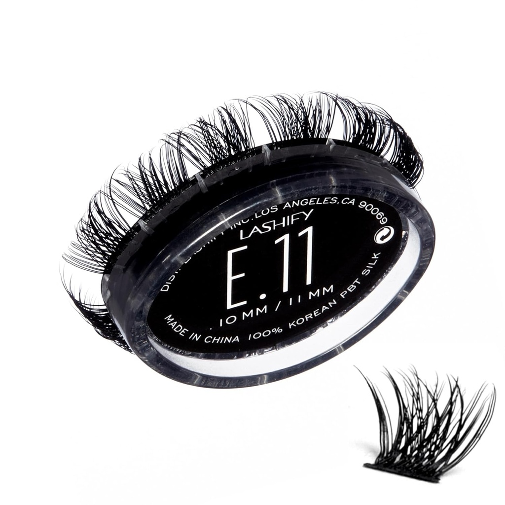 Lashify Extreme 11mm Gossamer DIY 속눈썹 연장 리필, 검정, Tremendous 볼륨을 추가하는 쉬운 가짜 속눈썹