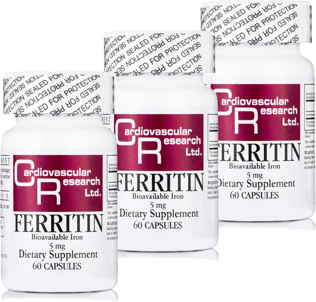 여성과 남성 5 mg 180 캡슐에 대한 심혈관 연구 Ferritin 철 보충 - 3 병 번들