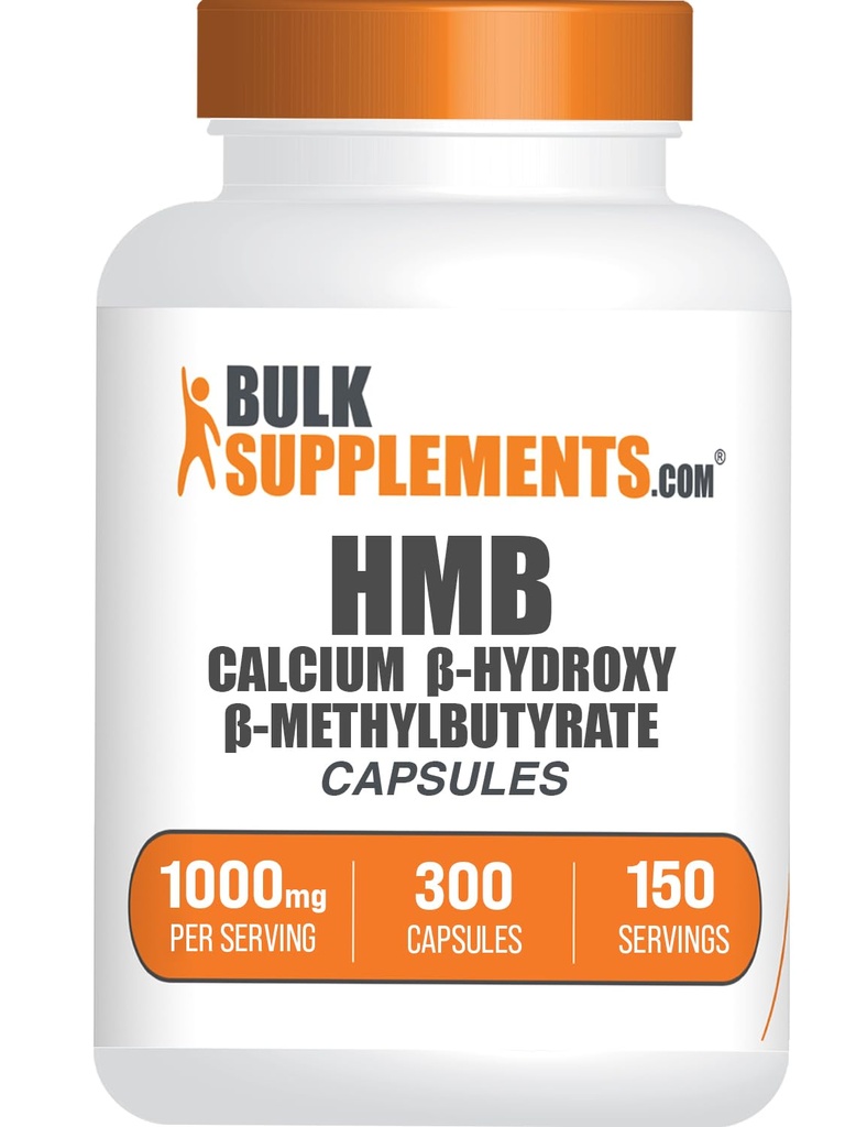 BulkSupplements.com HMB 캡슐 - 칼슘 HMB 보충, 베타 Hydroxy Beta-Methylbutyrate - 글루텐 무료, 서빙 당 2 캡슐 (1000mg), 300 개 (팩 1)