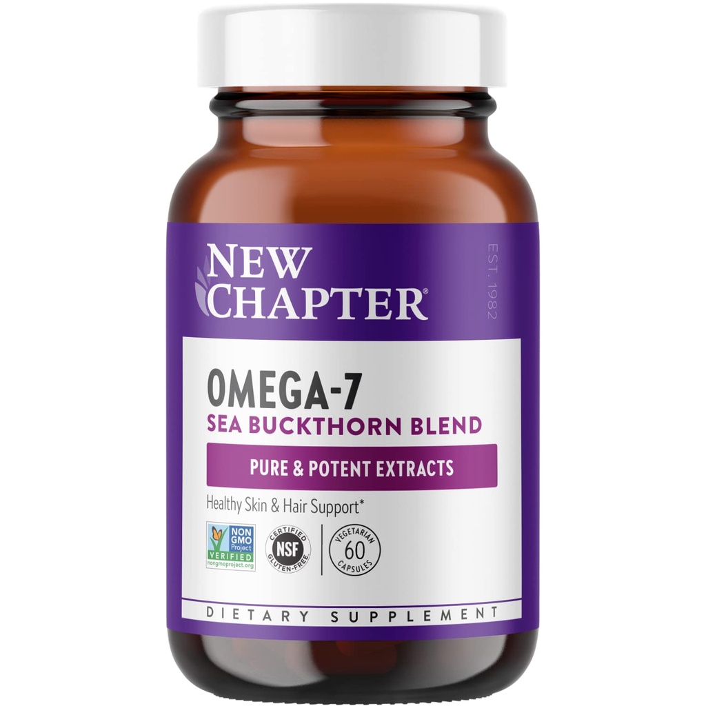 새로운 장 Supercritical 오메가 7 바다 Buckthorn + 식물 소스 지방산 + 오메가 7 + 비 GMO 성분 - 60 채식 캡슐