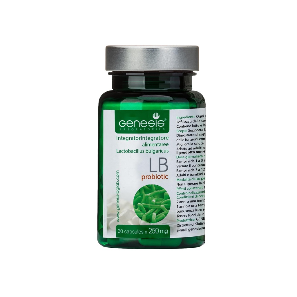 Probiotic Lactobacillus Supplement 30 Lactobacillus Bulgaricus 250 mg Probiotic Digestive Immune Support Gut Health Probiotics for Digestive Health Anti Bloating을 가진 캡슐