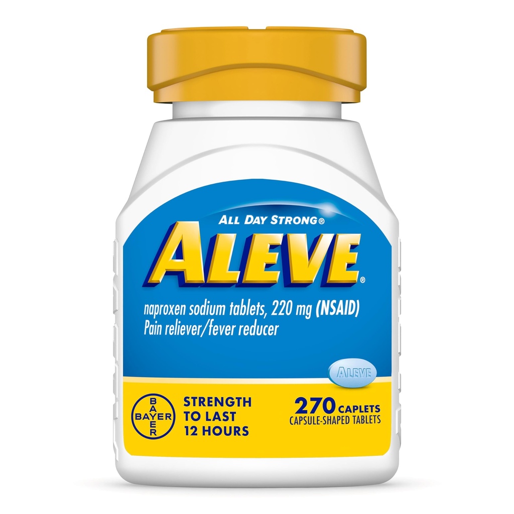 Aleve 고통 Reliever & Fever 흡진기 Naproxen 나트륨 모자릿, 몸통 기복, 270 조사