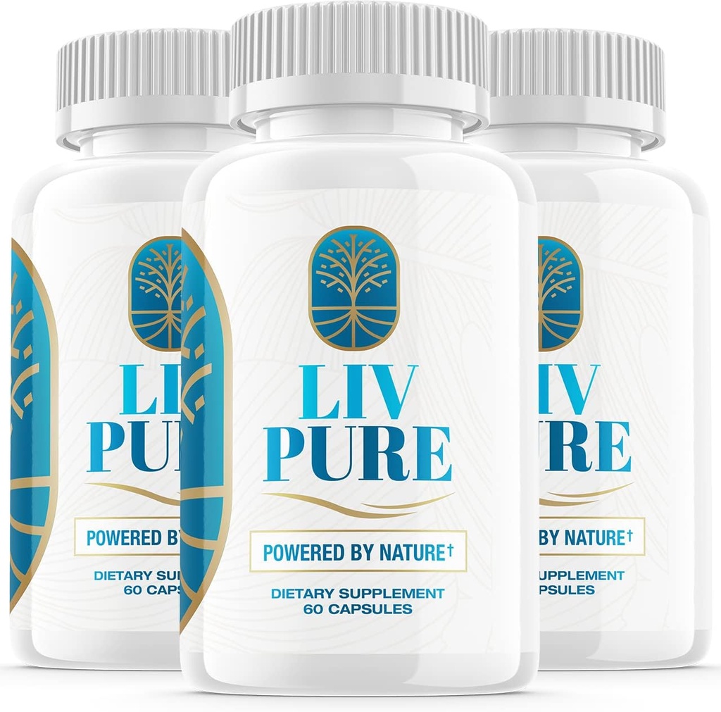 (3 팩) Liv Pure Powered by Nature Advanced Formula Liver Live Pure Perification Function Supplement (180 캡슐)