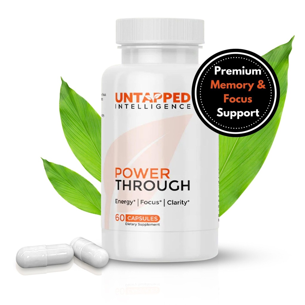 힘 - 기억을 위한 Nootropic 뇌 보충교재 및 L-Theanine, Bacopa Monnieri, Rhodiola Rosea, B12, 에너지 약, 계류 지원 & 기억 초점을 가진 초점