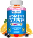 다비타민 Gummy for Women by Feel Great Vitamin Co | 비타민 A, B-6, B-12, C, D, E, Biotin, Choline, Folic Acid, 아연 및 기타
