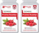로즈힙 건강 + (팩 2) 5000mg 120 정제 - 영국 제조 GMP Guaranteed Quality - Prowise Healthcare의 채식주의 및 채식주의에 적합