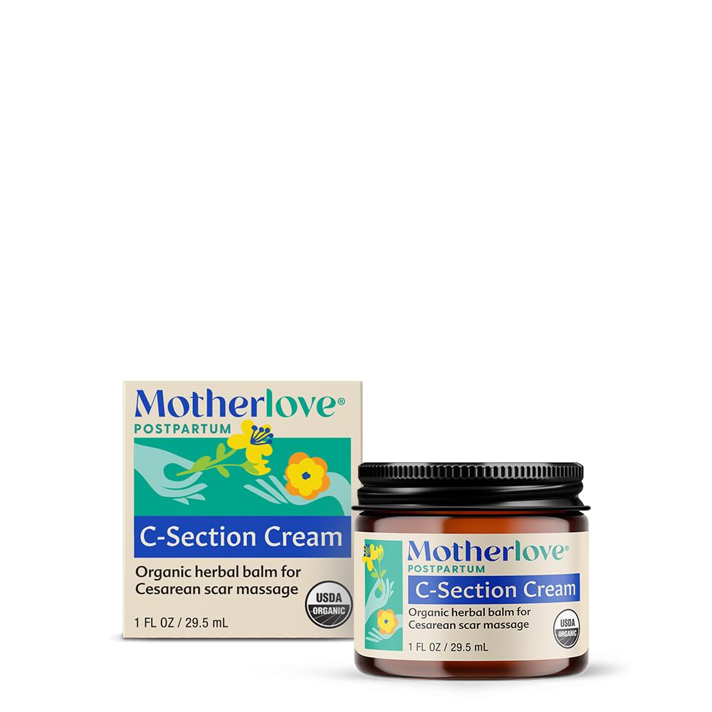Motherlove C-Section 크림 (1oz) 유기 초본 Nourishing 흉터 크림-Soothes 불편 외관 & 감소 흉터 조직 구조-up-Non-GMO, Cruelty-Free