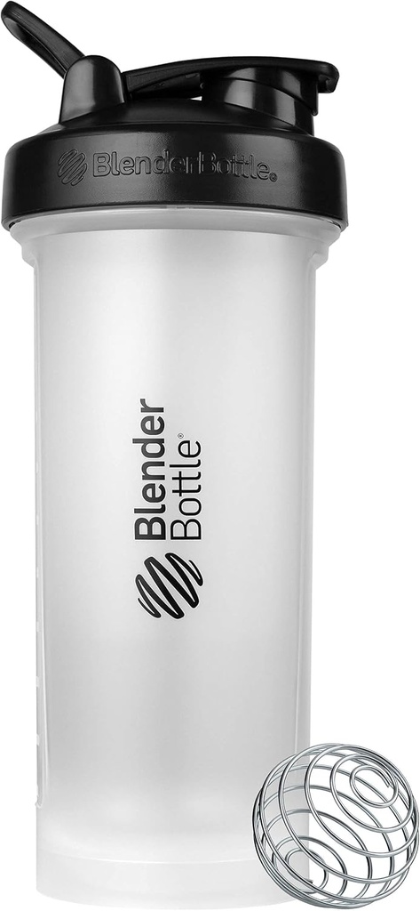 BlenderBottle Classic V2 Shaker Bottle Perfect for Protein Shakes and Pre Workout, 45-Ounce, 클리어/블랙