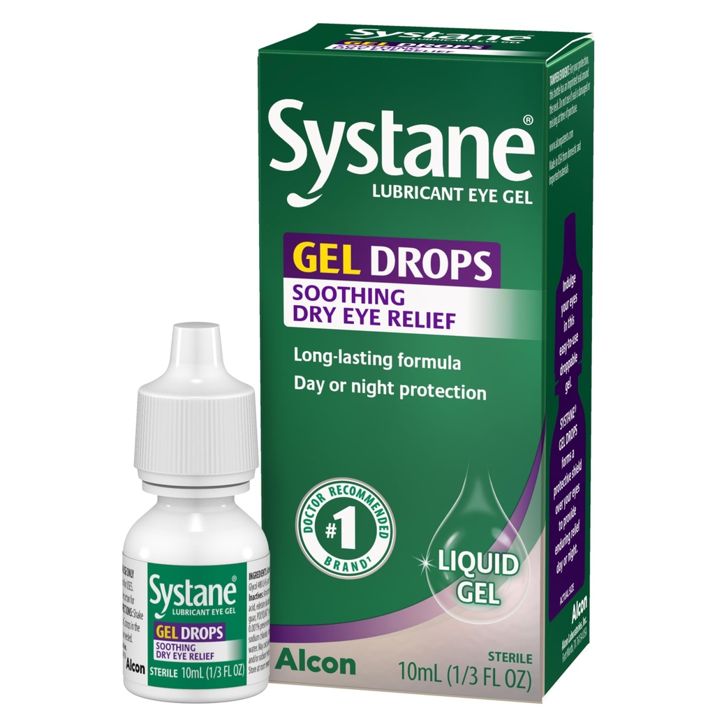 Systane Lubricant 눈 젤 강하, 10-mL (포장 월병)