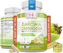 100 % 순수 Garcinia Cambogia 추출물 95 % HCA - 식품 크레이빙 관리 - 여성 및 남성을위한 최고의 Carb Blocker - 최대 강도 Garcinia Cambogia Raw Diet Pills Made in USA - 60 Veggie 캡슐