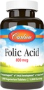 Carlson - Folic Acid, 800 mcg, 중요한 예비 지원, 1000 정제 제공