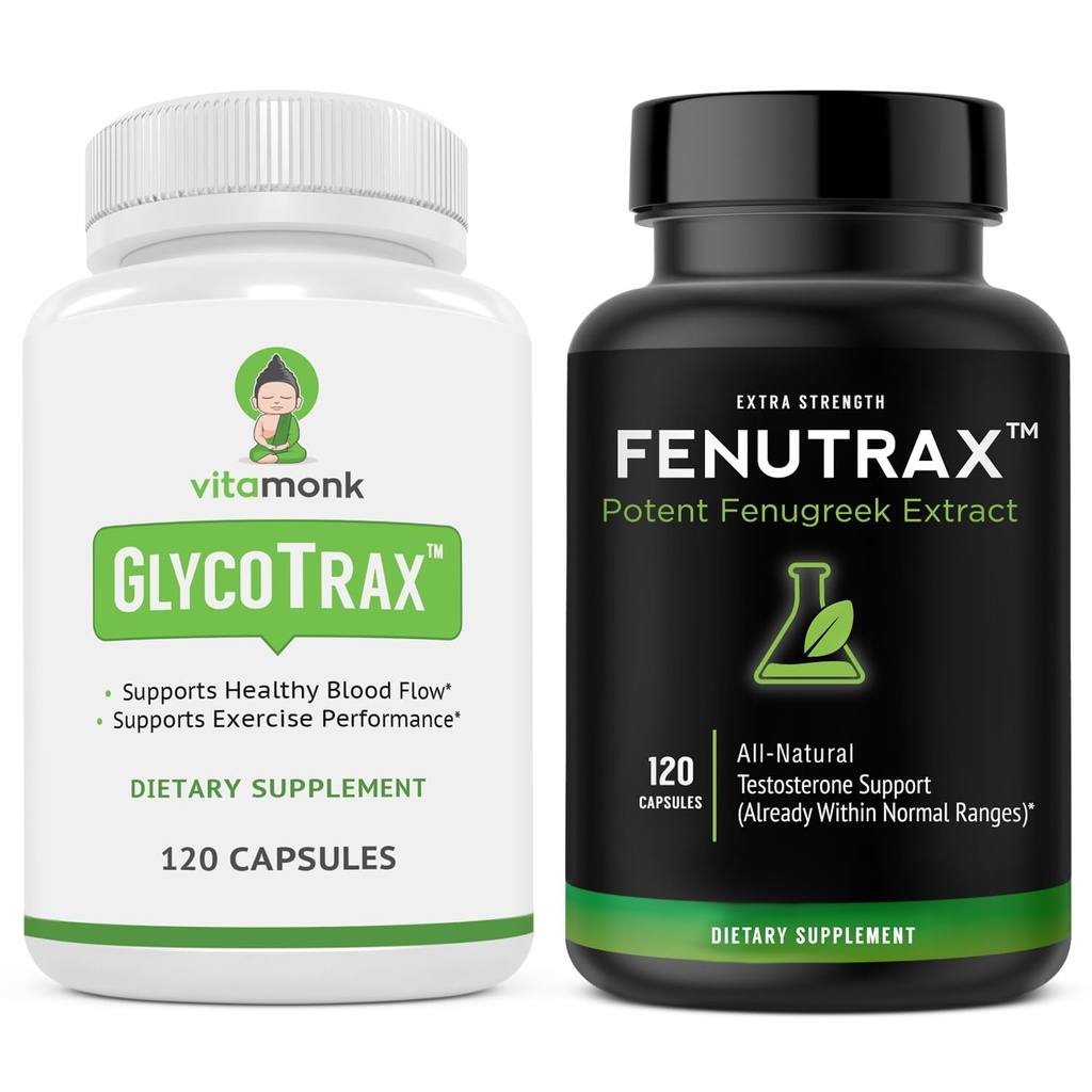 VitaMonk Fenugreek씨 추출물 & GPLC - 순환과 건강한 테스토스테론 수준을 지원합니다