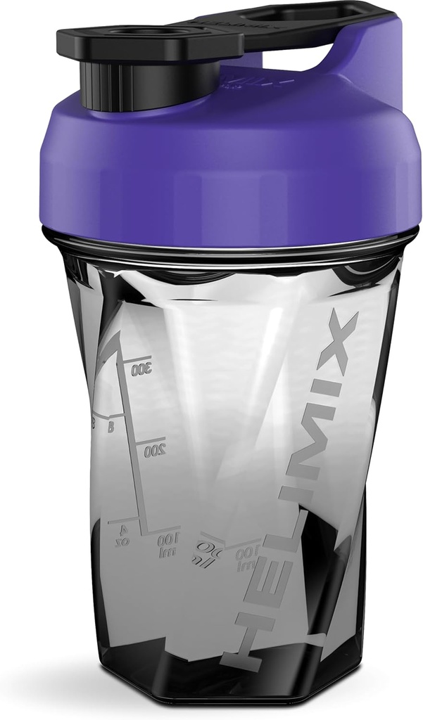 HELIMIX 1.5 Vortex Blender Shaker Bottle Holds Upto 20oz | Blending Ball or Whisk | USA Made | 휴대용 사전 운동 호리한 단백질 음료 쉐이커 컵 | Mixes 칵테일 스무디 쉐이크 | Top Rack Safe