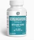 ASHWAGANDHA 흑퍼와 유기 뿌리 1300 mg. 자연적인 긴장 및 계류 지원 보충교재 120의 캡슐