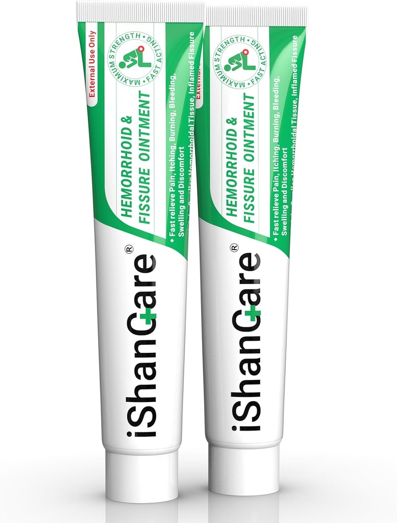 ishancare 치질 크림, 치질 & Fissure 처리 연고 여분 힘, 기복 항문 고통, 가려움, 출혈, 붓기, 자연적인 허브 빠른 행동 성분, 비타민 E를 포함합니다