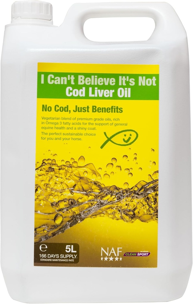 나는 Cog Liver Oil, Horse Feed Supplement, NAF, 5L을 믿지 않을 수 없습니다.