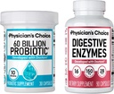 Physician 's CHOICE - 최선의 Gut 건강 번들 : 60 억 Probiotics + Digestive Enzyme 90ct Digestive Comfort 및 면역 지원