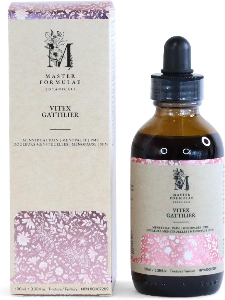 Master Formulae Vitex Chasteberry Herbal Tincture | Extra Strength, Higher Bioavailability Than Pills | PMS, Menstrual Cramps, Headaches, Bloating, 여성 호르몬 밸런스 | 100mL