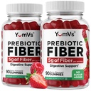 Yum-Vs - 성인 & 아이를 위한 Prebiotic 섬유 Gummies - 5g Digestive Aid Gummy 섬유 보충교재 - 여자 & 남자를 위한 Keto 친절한 Prebiotic 매일 섬유 보충교재 - 설탕 없음 규정식 섬유 (90 조사)