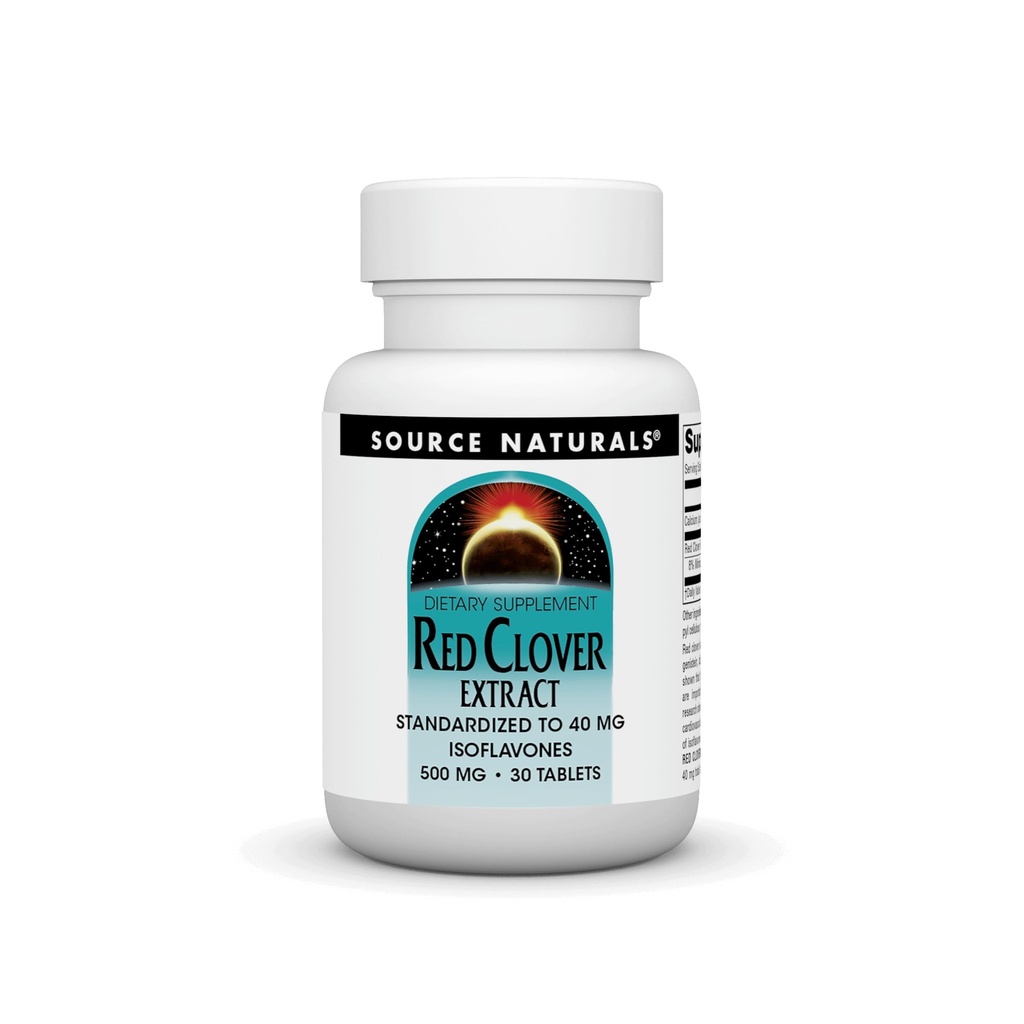Source Naturals Red Clover 추출물, 500 Mg 정제, 30 카운트