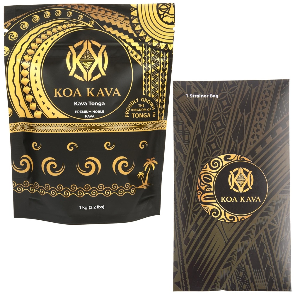 1 Kg Kava Tonga 플러스 스트레이너 번들