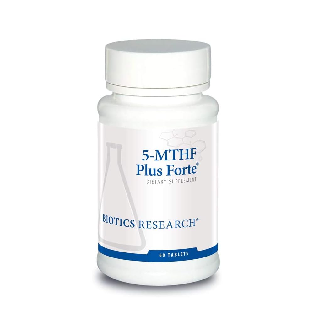 Biotics Research Biotics Research 5-MTHF Plus Forte - 두뇌 건강은 Calm Relaxed Mood 및 Serotonin 생산 60 캡슐을 홍보합니다.