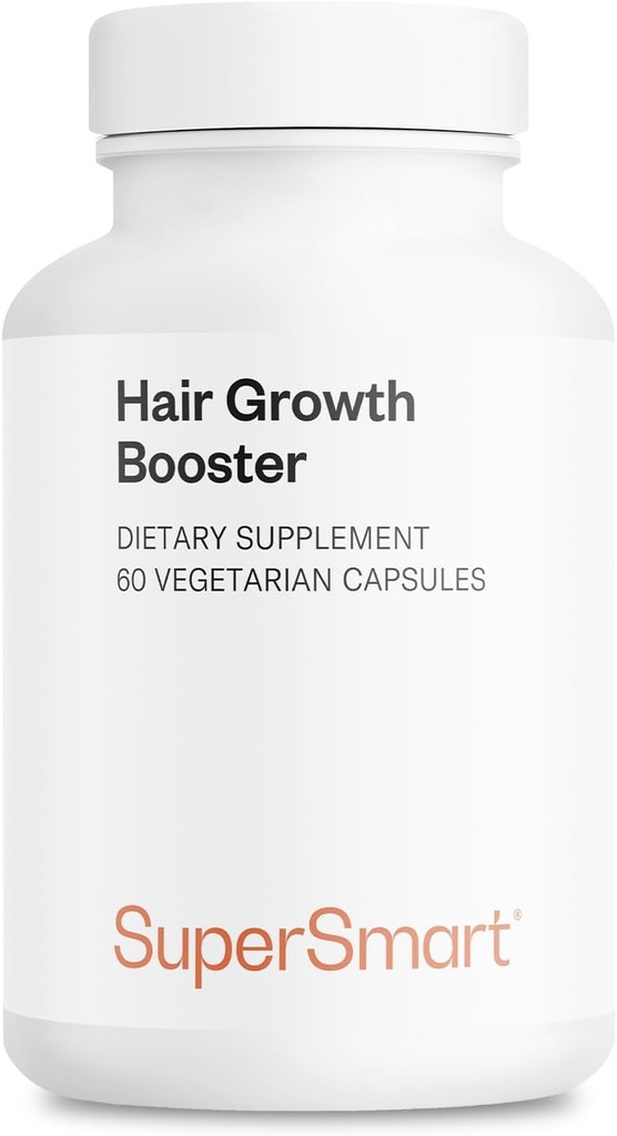 Supersmart - 머리 성장 부스터 160mg / 일 (Lustriva Supplement) - Biotin 40x More Soluble | 비 GMO & 글루텐 무료 - 60 채식 캡슐
