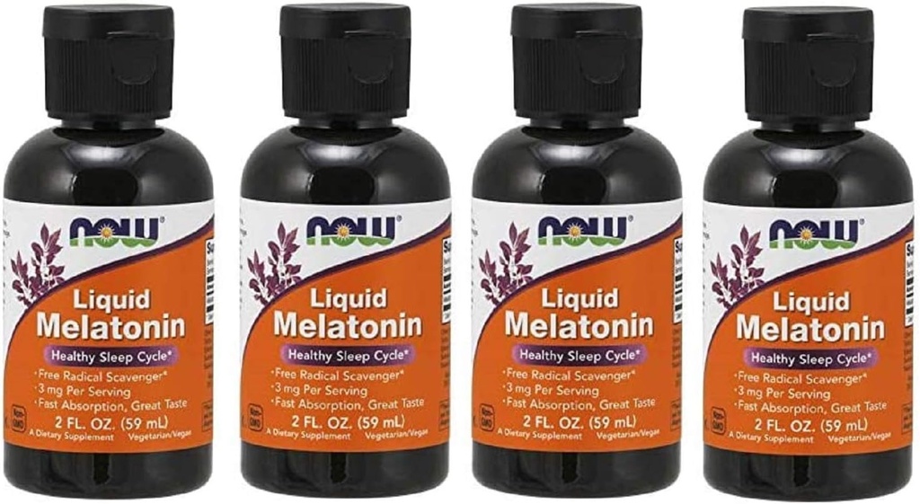액체 Melatonin 3mg (포장 4) 지금 음식 8개 oz. (4개 x 2개 oz.) 제품정보