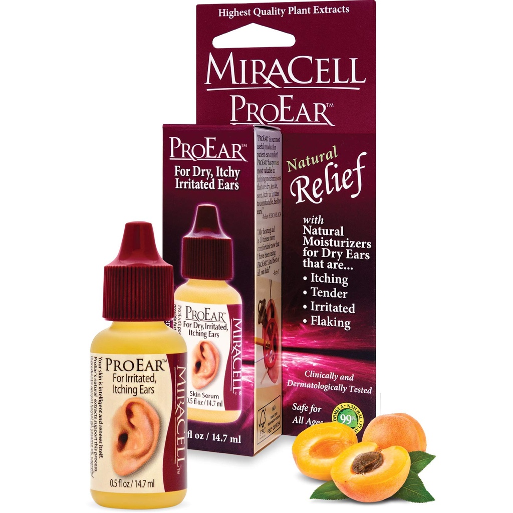 Miracell ProEar, 이룩한 귀, 귀 왁스 연화제, Cl는 귀, 성인 아기를 위한 건조한 귀를 기록했습니다. 0.5 온스