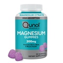 성인을 위한 Qunol 마그네슘 Gummies, 200mg 성분 마그네슘 (1,750mg 마그네슘 구연산염에서), 높은 흡수 마그네슘 보충교재, 지원 Nerve, 뼈 및 근육 건강, 채식주의자, 90 조사