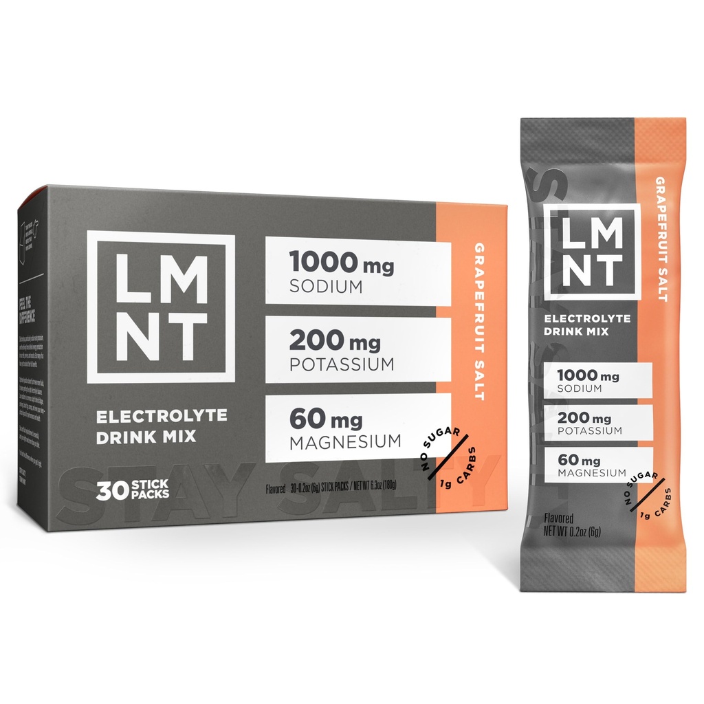 LMNT Zero Sugar Electrolytes - 자몽 소금 | 음료 혼합 | 30 개