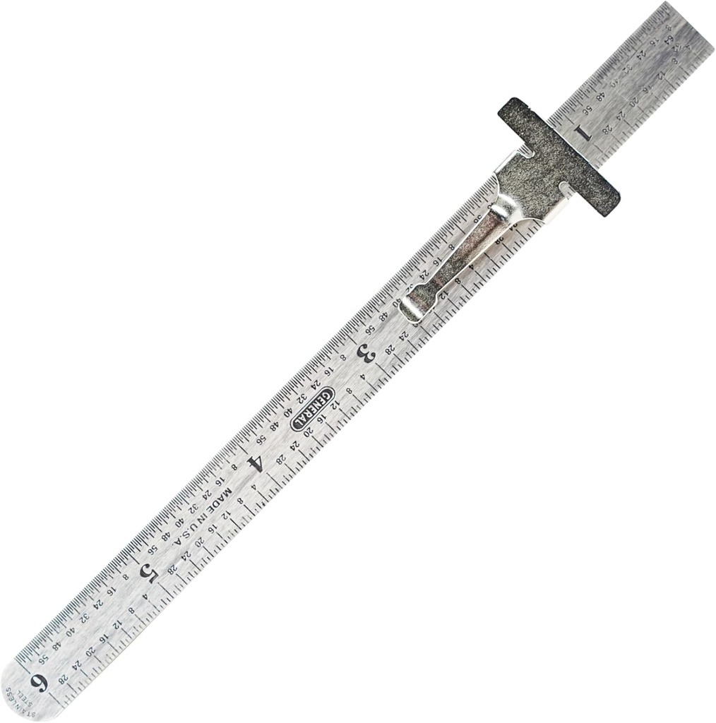 일반 공구 300/1 6 인치 코드 정밀도 스테인리스 통치자, 크롬