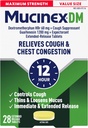 Mucinex 기침 억제제와 기대, DM 최대 힘 12 시간 정제, 28ct, 1200 mg Guaifenesin, Relieves Chest Congestion, Quiets 젖은 건조 기침, #1 의사 추천 OTC 기대