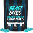 BEAST BITES - Creatine 주입 된 Gummies - 봉사 당 5g Creapure Creatine Monohydrate - 스포츠를 위해 증명되는 NSF - 30의 서빙