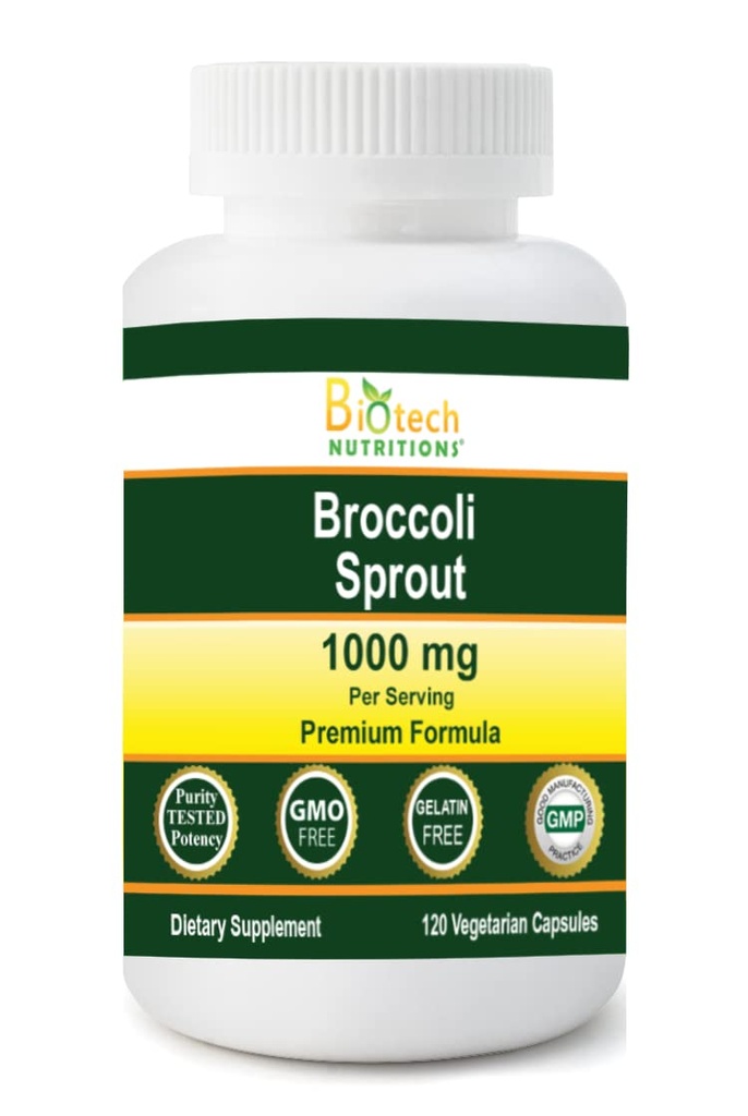 Broccoli Sprout 1000 mg 서빙 120 야채 캡슐