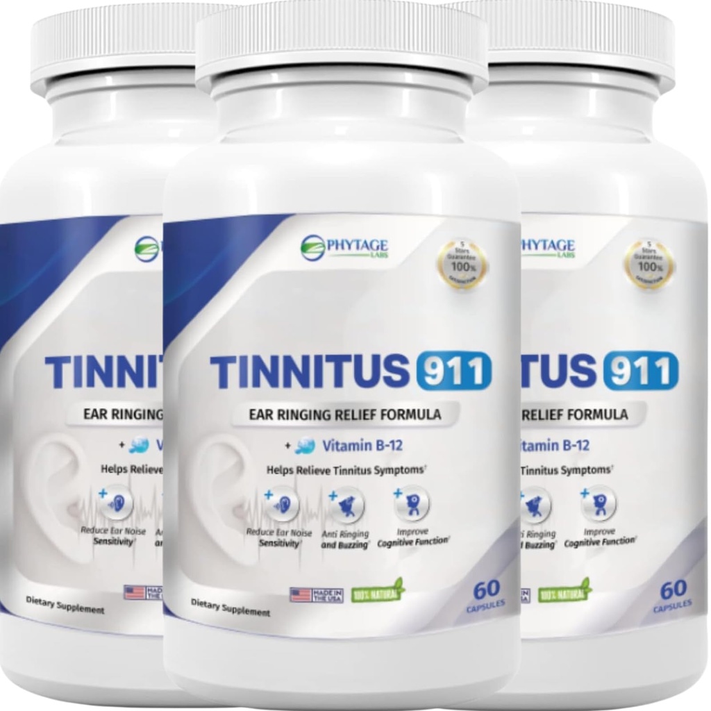Tinnitus 911 - Tinnitus 완화 보충 - 귀 반지 릴리프 - 3 팩