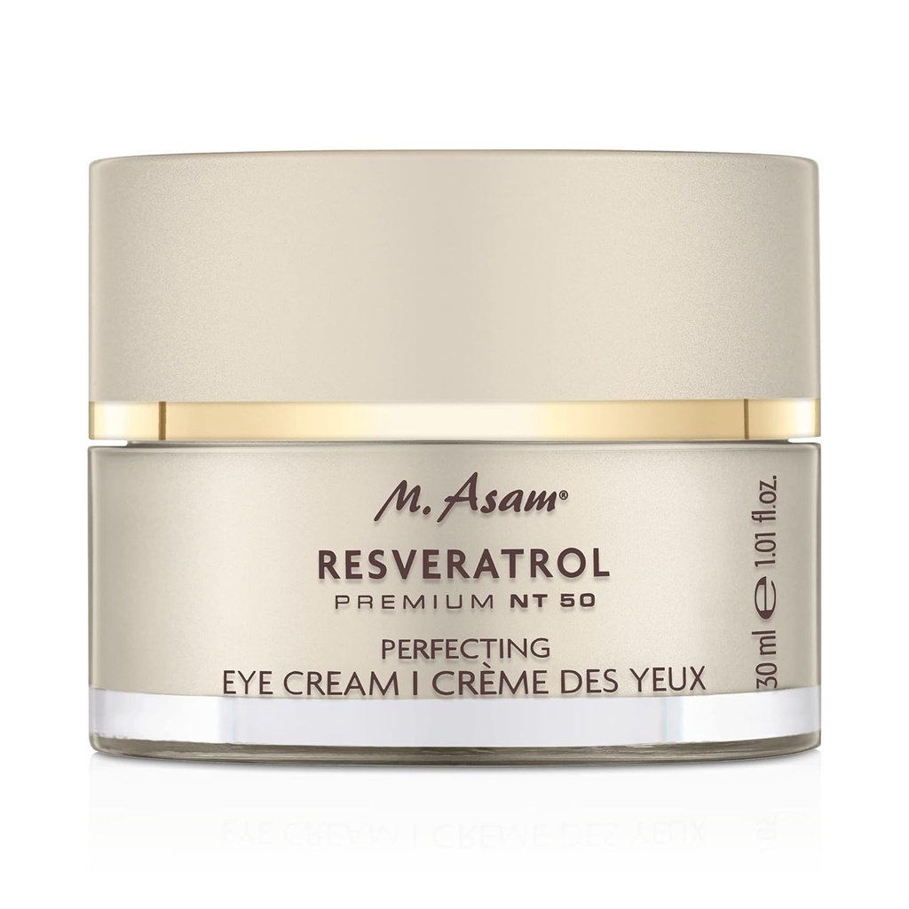 M. Asam Resveratrol Premium NT50 Perfecting Eye Cream – 주름 및 미세 라인, vegan 공식, 1.01 Fl Oz에 resveratrol & hyaluronic 산을 가진 눈 크림의 노화 방지