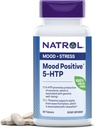 Natrol Mood Positive 5-HTP 및 L-Theanine 균형 잡힌 계류 및 휴식, 50 정제, 최대 50 일 공급