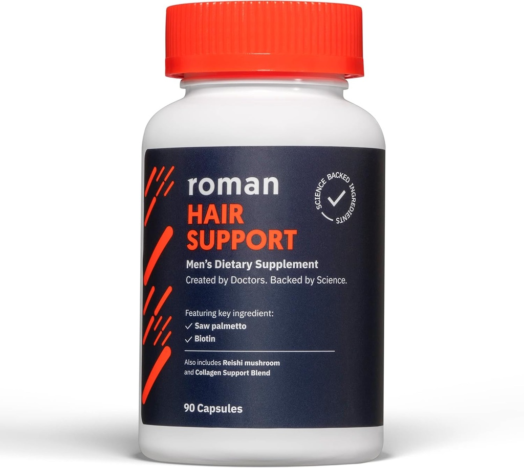 Ro Hair Support Supplement for Men | 와 함께 Saw Palmetto, 아연, Biotin 에 도움 지원 및 영양 헤어 | 30 일 공급 (90 캡슐)