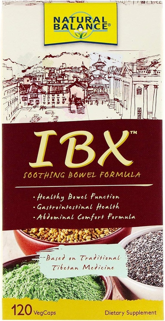 자연적인 균형 IBX Soothing Bowel 공식, 120 VegCaps