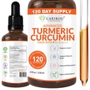 강화된 흡수를 위한 Bioperine를 가진 액체 심황 Curcumin - 합동 지원을 위한 심황 Curcumin 보충교재 - 까만 고추를 가진 심황 추출물 - 2 달 공급 - 4oz